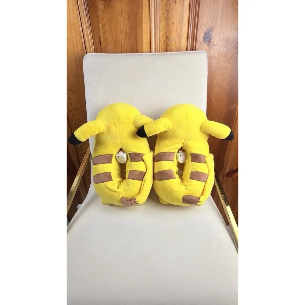Pokémon Pikachu Plush Slip-On Slippers Yellow Non-Slip Unisex kids US 5
